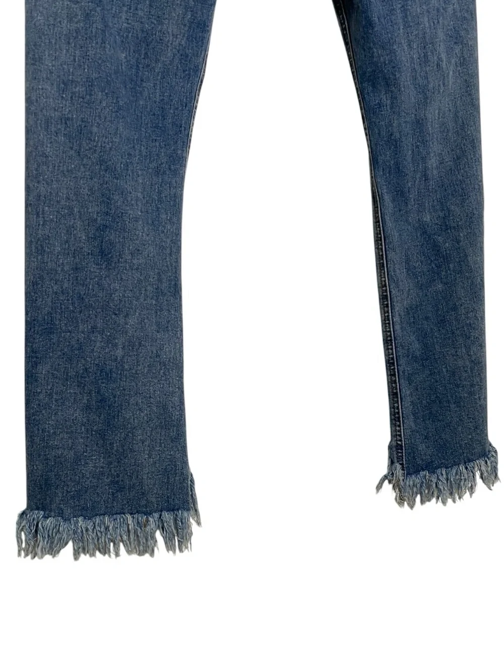 Hayden Los Angeles Blue Distressed Side Slit Frayed Hem Jeans Size Medium